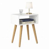 Livetastic MAJHNA NOČNA OMARICA, bela, medeni hrast | Shoptok.si