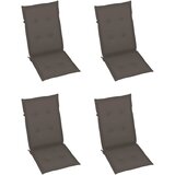  Sklopive stolice na razvlačenje, 4 kom. s jastucima, masivno drvo akacije Tupe 120 x 50 x 3 cm | shoptok.hr