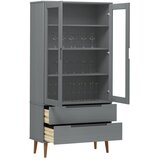  Vitrina MOLDE siva 90 x 35 x 175 cm od masivne borovine | Eponuda.ba