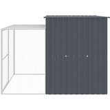  Kućica za pse s igralištem antracit 214 x 253 x 181 cm čelična | shoptok.hr