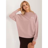 Fashion Hunters Powder pink oversize sweatshirt with SUBLEVEL inscription
