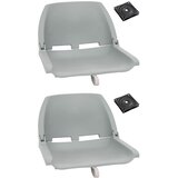  4-dijelni set sklopivih sjedala za brod sivi | shoptok.hr
