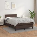  S oprugama i madracem smeđi 120x200 cm od umjetne kože | shoptok.hr