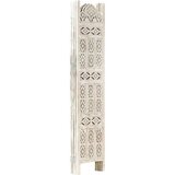 vidaXL sobna pregrada s 4 panela bijela 160x165 cm masivno drvo manga | shoptok.hr
