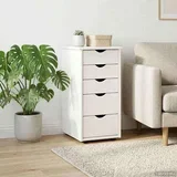 Bijelo 34 x 39 x 61 5 cm Čvrsto borovo drvo