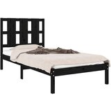  Posteljni okvir črn iz trdne borovine 100x200 cm, (20684420) | Shoptok.si