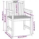 Ručna rezbarena stolica ruža 2 pcs Prirodna 58 x 60 x 90 cm | shoptok.hr