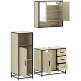  3-dijelni set kupaonskog namještaja boja hrasta sonome drveni | shoptok.hr