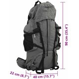  Ruksak za planinarenje sivi 100 L od tkanine Oxford | Eponuda.ba