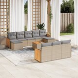 vidaXL 11-dijelni set vrtnih sofa od poliratana s jastucima bež | shoptok.hr