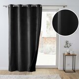 Douceur d intérieur Črna žametna izolacijska zavesa 140x260 cm Polarchic – | Shoptok.si