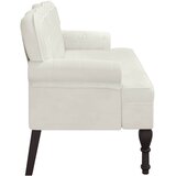  Klupa s naslonom krem 119,5 x 64,5 x 75 cm baršunasta | Eponuda.com