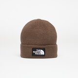 The North Face Tnf Logo Box Cuffed Beanie Smokey Brown OS Cene