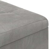  Shranjevalna tabureta Svetlo siva 80 x 80 x 45 cm Žamet, (5000208377) | Shoptok.si