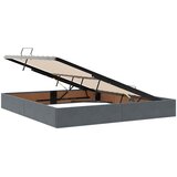  s madracem i skladištem Tamnosiva 180 x 200 cm Baršun | shoptok.hr
