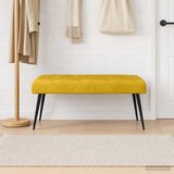  Klupa s gumbastim tkanjem Žuta 110 x 40 x 46 cm Baršun | Eponuda.com
