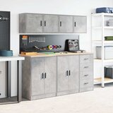 Garažni zidni ormarići 2 kom od konstruiranog drva Siva 40 x 30 x 41 cm | Shoptok.si