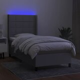  box spring s madracem LED svjetlosivi 100x200 cm tkanina | shoptok.hr