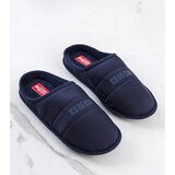 Big Star Navy blue insulated men's slippers | shoptok.hr