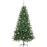 vidaXL Božično drevo med 150 LED z stojalom Zelena 150 cm PE | Shoptok.si