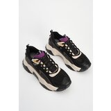 Marjin Women's High-Sole Sneaker Lace-Up Leopard Detail Sneakers Desya black. | ePonuda.com