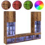 TV zidne jedinice s LED-om Zidne 5 pcs Staro drvo 40 5 x 30 x 102 cm | shoptok.hr