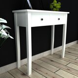 Maison Chic Toaletna konzolna miza - miza ob steni z dvema predaloma bele barve, (21785823) | Shoptok.si