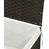  Košara za rublje s poklopcem tamnosmeđa 55,5x35x34 cm poliratan | shoptok.hr