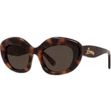 Curvy Havana Cat Eye Sunglasses ONE SIZE (51) Havana/Rjava