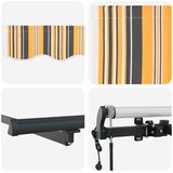  Skrovita tenda Šareni 400 × 350 cm Tkanina i Aluminij | Eponuda.ba