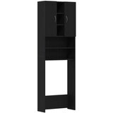 Ormarić za perilicu rublja crni hrast 64x25,5x190 cm | shoptok.hr