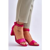 EVENTO PE1 Women's Sandals On Heel suede Fuchsia Lexi | Eponuda.ba