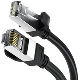 Gigabit Cat6 Ethernet kabel iz čistega bakra z dvojnim ščitom - črn, RJ45, 1000Mbps, 250MHz, preizkušeno z FLUKE 5 m, (5000278534)