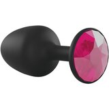Dorcel Geisha Plug Ruby L - analni dildo od ružičastog kamena (crni) | shoptok.hr