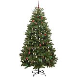 vidaXL Umjetno božićno drvce S LED lampica Zelena 270 cm PVC i metal | shoptok.hr