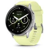 Garmin pametni sat Venu 4 45 mm, srebrni sa silikonskim remenom boje limuna Cijene