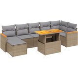  8-dijelni set vrtnih sofa od poliratana s jastucima bež bagrem | shoptok.hr