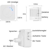 PHYSEN brezžični alarmni zvonec s senzorjem gibanja | Shoptok.si