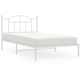  The Living Store Kovinski posteljni okvir z vzglavjem bel 100x200 cm - Posteljni Okvir, (21449989) | Shoptok.si