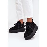 Boto Women's Snow Boots On Platform With Sheepskin Lining Sheep Type Black Luma | shoptok.hr