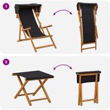  Ležaljka 4 pcs 3 Pozicija Čvrsto drvo eukaliptusa Crna | shoptok.hr