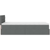  Otomanski okvir kreveta s madraca tamnosivi 100x200cm tkanine | shoptok.hr