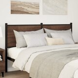The Living Store posteljno vzglavje rjavi hrast 135 cm inženirski les in jeklo - vzglavje, (21418675) | Shoptok.si