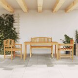  4-dijelni vrtni blagovaonski set od masivne tikovine | shoptok.hr