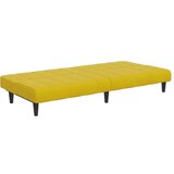  Kavč dvosed s stolčkom za noge rumen žamet, (21228588) | Shoptok.si