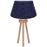  Duolla - Stona lampa BOUCLE 1xE27/15W/230V, prečnik 28 cm, plava/drvo | Eponuda.com