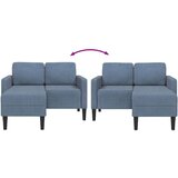 SOFA 2-sjed s ležaljkom u obliku slova L plava 125 cm lan | shoptok.hr