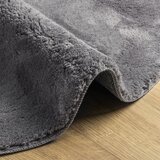  Tepih HUARTE kratkih vlakana mekani i perivi antracit Ø 120 cm | shoptok.hr