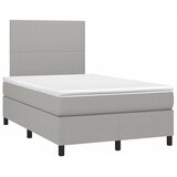  s oprugama i madracem LED svjetlosivi 120x190 cm tkanina | shoptok.hr
