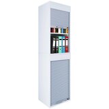 MID.YOU pisarniška omara aktos xl, bela, siva | Shoptok.si